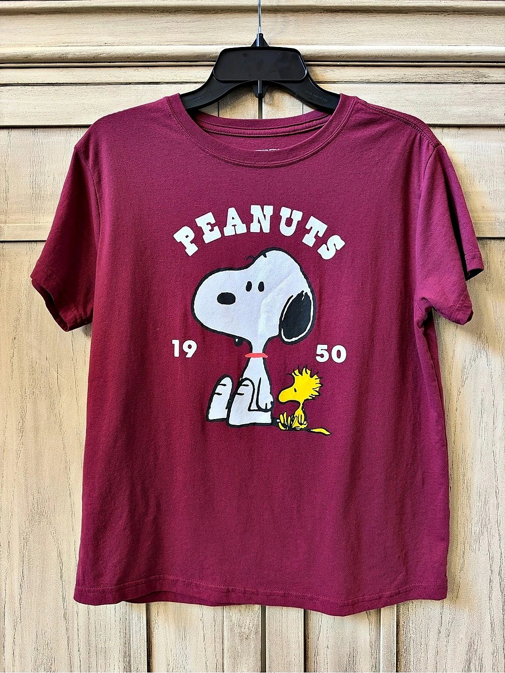 NEW Juniors' Peanuts Snoopy & Woodstock 1950 Skimmer Graphic Tee Teen Large L